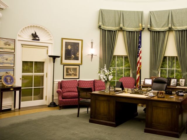 白宫椭圆办公室 看历任美国总统家居品味(图) 