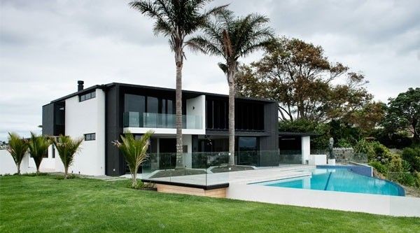 白与黑的简洁色调 新西兰现代主义建筑(组图)