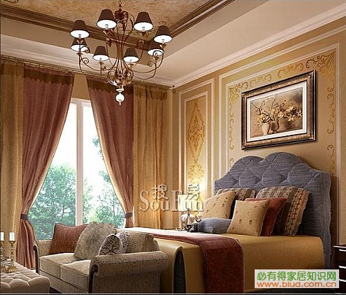 河东区金色家园-西式古典-三居室_看装修案例