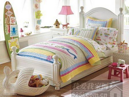 甜美床品 打造梦幻的儿童房 