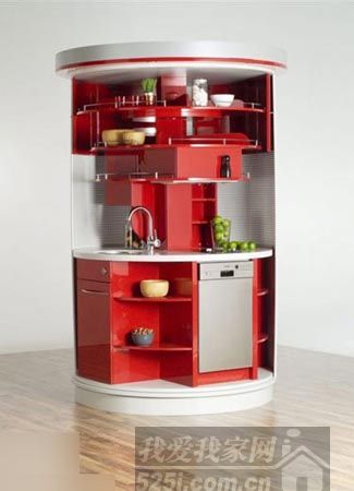 多功能橱柜 让你拥有收放自如的厨房空间