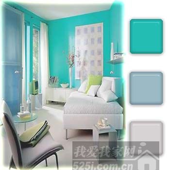 蓝色卧室设计