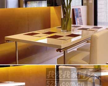 不锈钢的玻璃餐桌