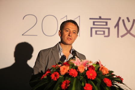 高仪资深设计总裁Paul Flowers在2011高仪新品发布会上发表主题演讲