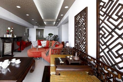 古朴家具营造出中式混搭客厅风情美家