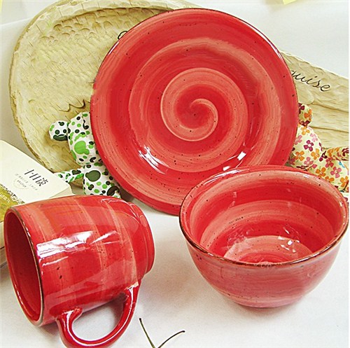 hausenware七色螺纹碗
