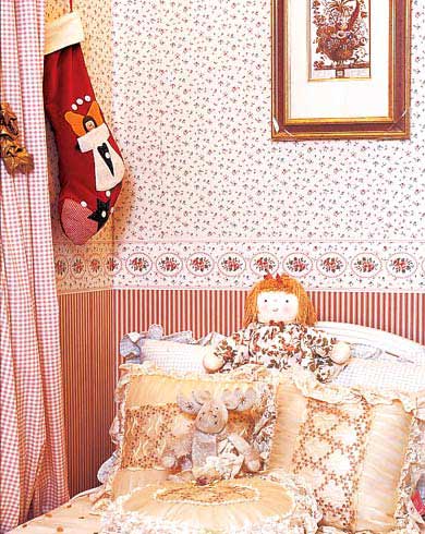 儿童房用圣诞袜和小装饰来搭配