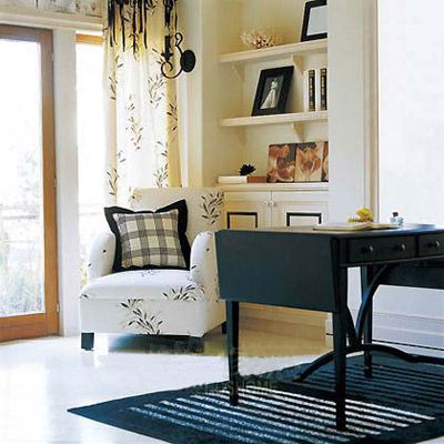 黑白花纹图案可以出现在任何家具上和任何空间角落里