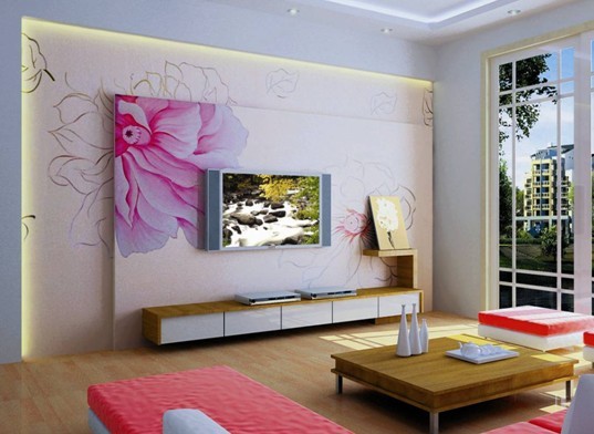 蒙娜丽莎瓷艺――电视背景墙