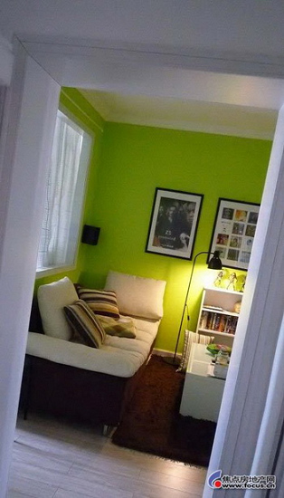 网购装修出的62平米绿色的2居室