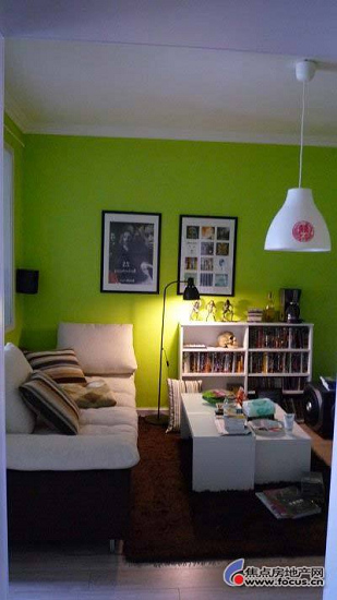 网购装修出的绿色的2居室