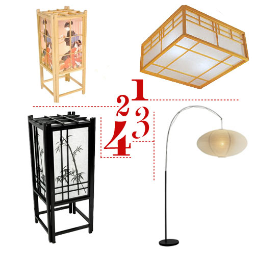 用和纸制成的灯具更是日式风格装饰的代表