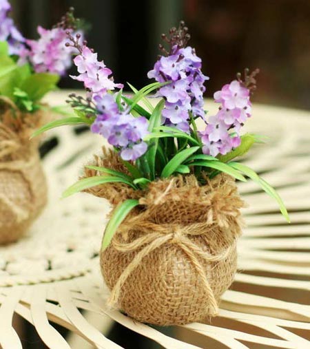 魅紫的花和纺织花器