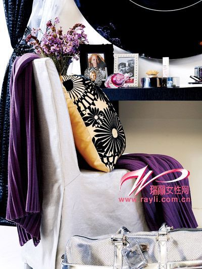 紫色披毯