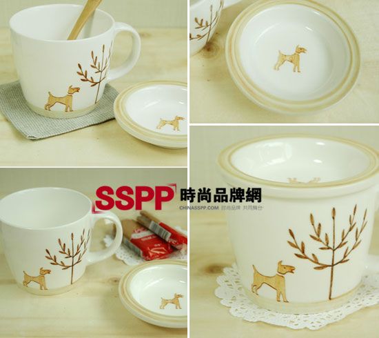韩国design haru手绘工艺茶具