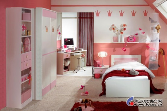 15款娇嫩粉色调卧室 打造甜蜜公主房(组图)