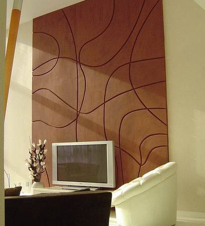 棕色木质墙面演绎高贵品质看似凌乱的线条舒展出优雅