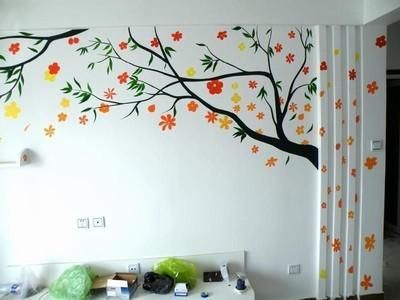 精美的彩绘墙贴 花小钱让你的家大变样
