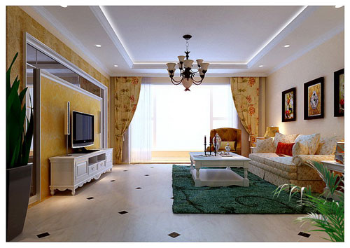 简欧式风格比较适合3居室或者更大的户型，显示出主人的高贵的身份