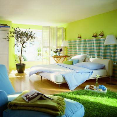 妙用清新色彩 四步骤让你的卧室动起来