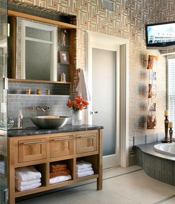 卫浴间壁纸运用的11种妙招 优质生活从墙面开始