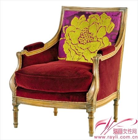 罗奇堡牡丹花饰扶手椅