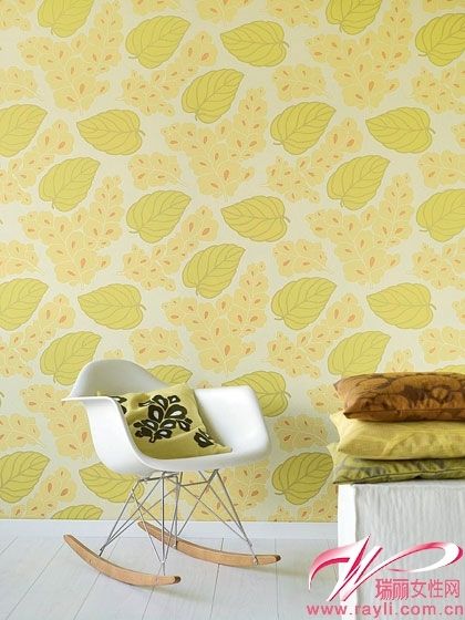 中黄与淡黄相结合的树叶壁纸更有层次感