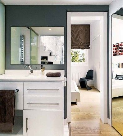 时尚简洁是此卫浴间的设计特点，让整个空间看起来整洁有序