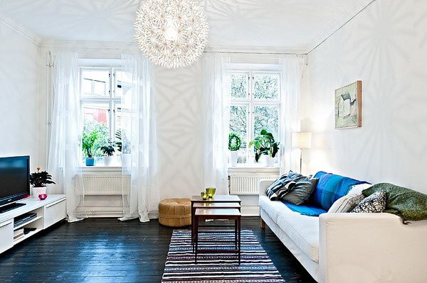 55平方瑞典公寓 复古地板与摩登居室(组图) 