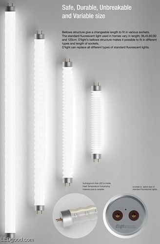 可伸缩的适应性广的LED日光灯管(组图) 