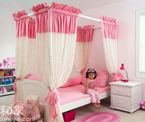七个粉色儿童房样板间 圆芭比公主新年愿望 