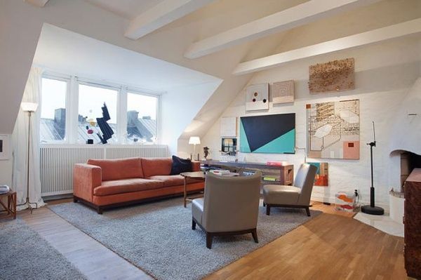 瑞典斯德哥尔摩阁楼公寓 演绎摩登艺术风(图) 