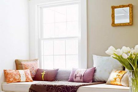 窗帘与沙发混搭 清新时尚客厅设计方案 