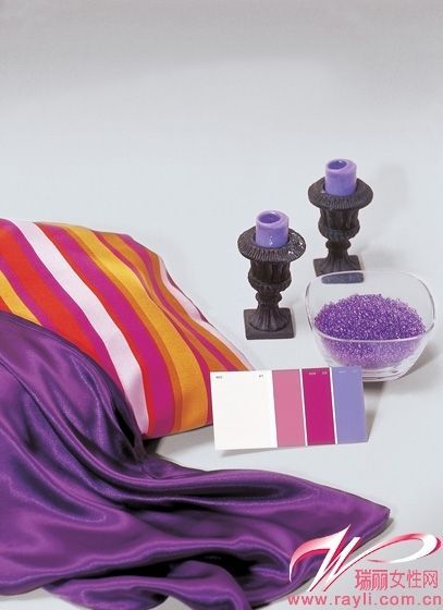 紫色丝绸披毯