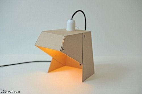 环保又新颖 再回收纸板手工LED台灯(组图) 