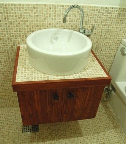 八步自制洗手台 达人省钱1千翻新浴室(组图) 