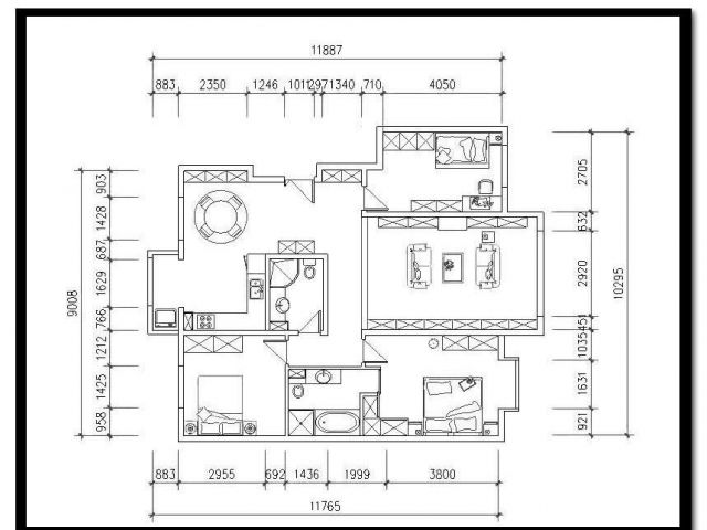 133平装修三室两厅古典混搭风格美家（组图） 