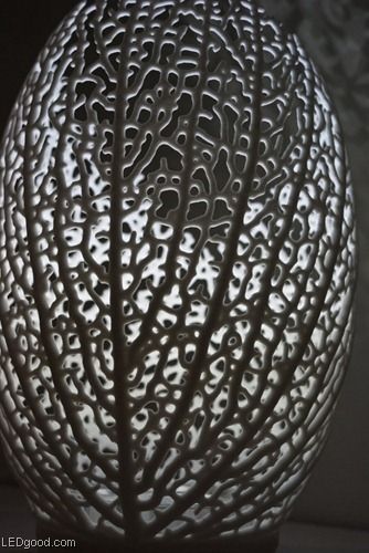 3D打印的菌丝植物叶子LED灯(组图) 