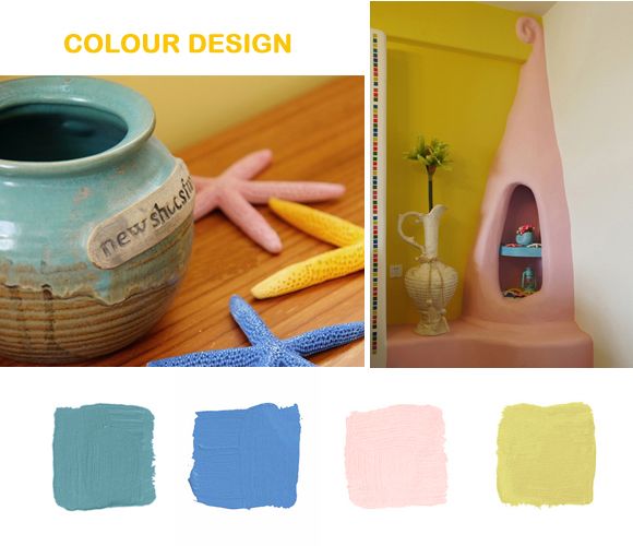 粉红+嫩黄+草绿 撞色搭配的新鲜感居室(组图) 