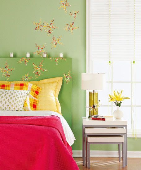 12款新鲜彩妆样式 打造卧室床头背景墙(组图) 