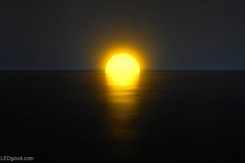 浪漫唯美的夕阳 日出日落创意LED灯 