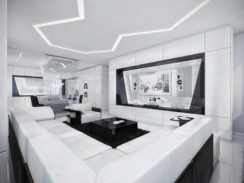 黑白基本色魅力展示 精致高雅公寓设计(组图) 