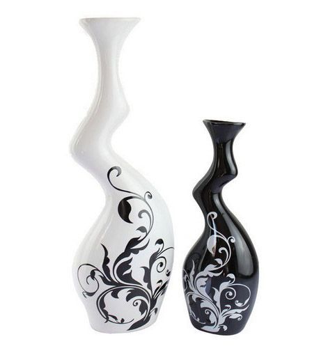 黑白抽象花瓶