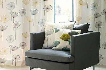 窗帘和沙发对话 清新时尚客厅设计方案(组图) 