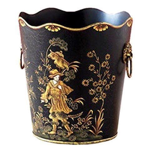 荷兰风情手绘黑色托勒王子杂物桶