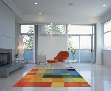 色彩拼图地毯打造时尚家居