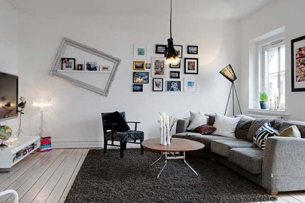 错落有致瑞典公寓 黑白地板装迷人家居(组图) 