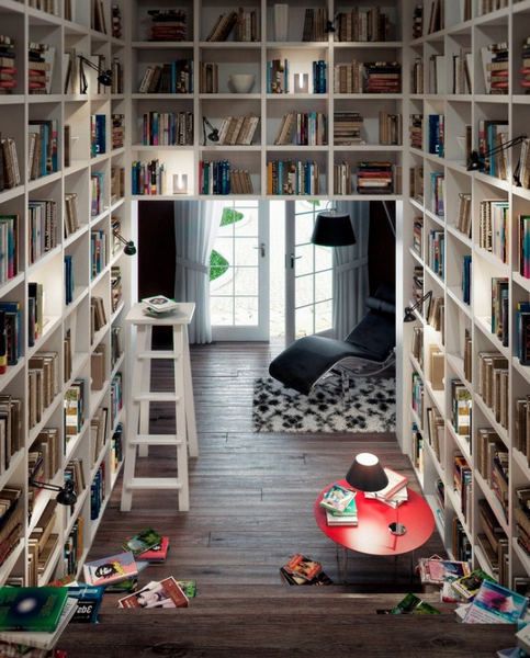 家居读书角案例 简约地板打造可爱角落(组图) 