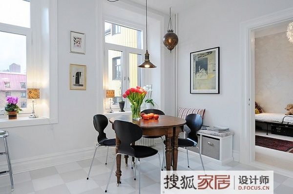 93平米白色精致公寓 在家享受充足的自然阳光 