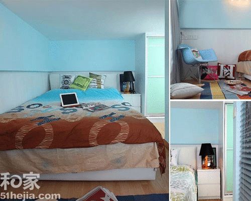小屋变海洋主题房 41平淡蓝色单身公寓（图） 